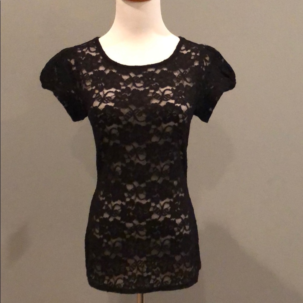 Black lace top